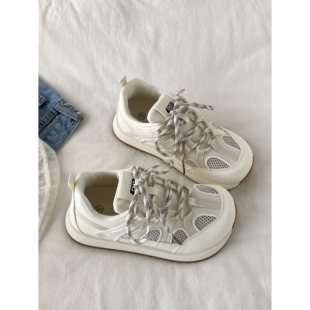 喜叔丑萌小众网面透气运动鞋女夏季薄款轻便阿甘小白鞋德训休闲鞋