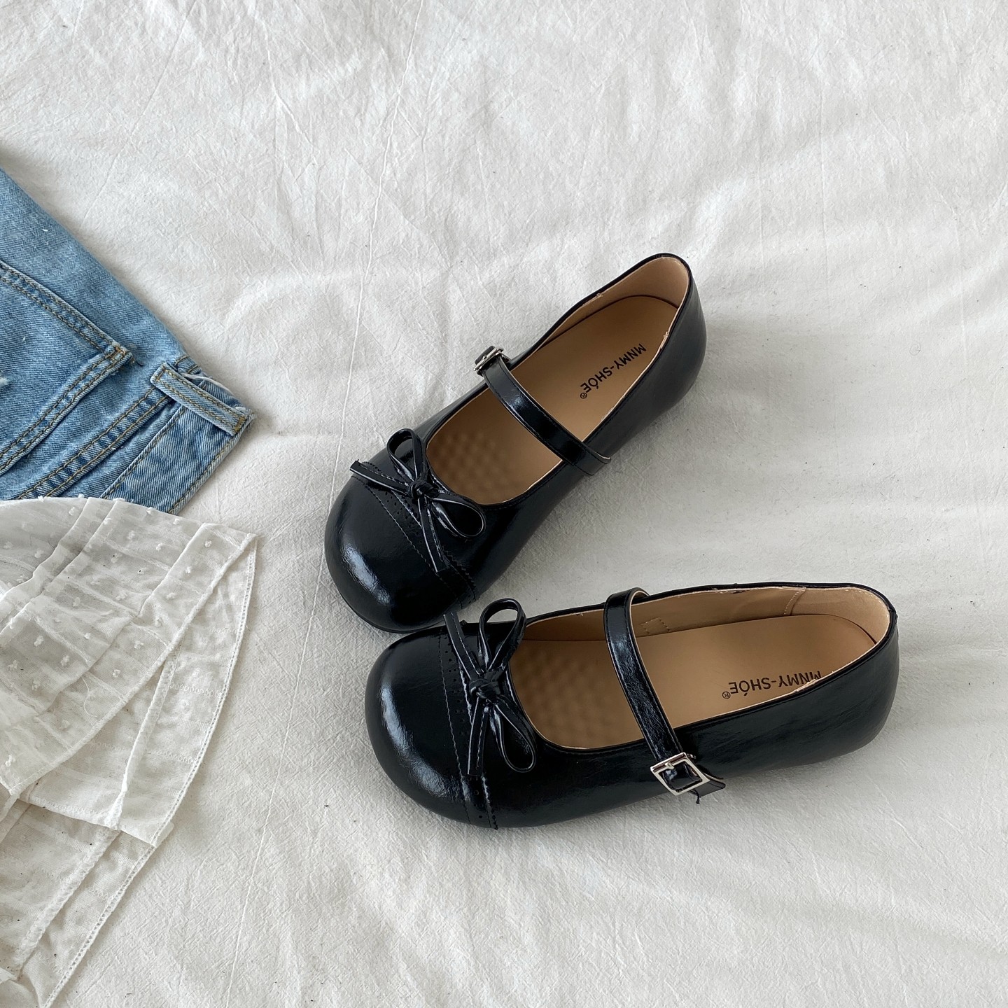 喜叔法式蝴蝶结玛丽珍鞋女2026春季新款一字扣平底配裙子浅口单鞋,女鞋,玛丽珍鞋,淘宝优惠券,粉丝福利购,淘宝优惠卷