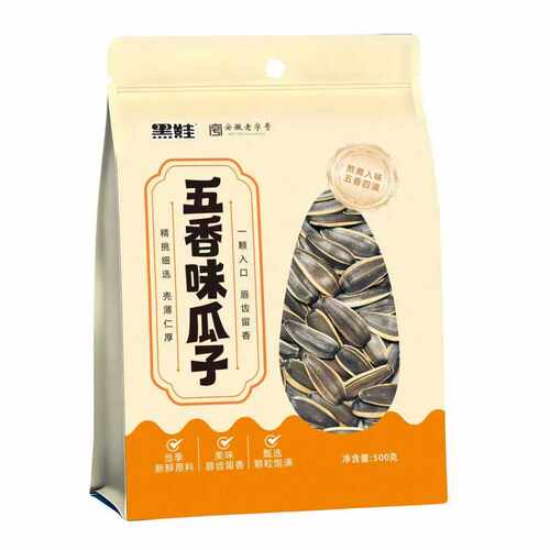 黑娃五香味瓜子500克袋装休闲零食炒货