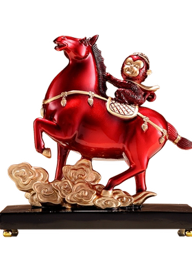 时代印象招财新中式马上封侯摆件