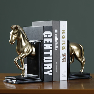 书房桌面客厅摆件家居饰品书靠书挡书立摆设创意现代简约装 饰品