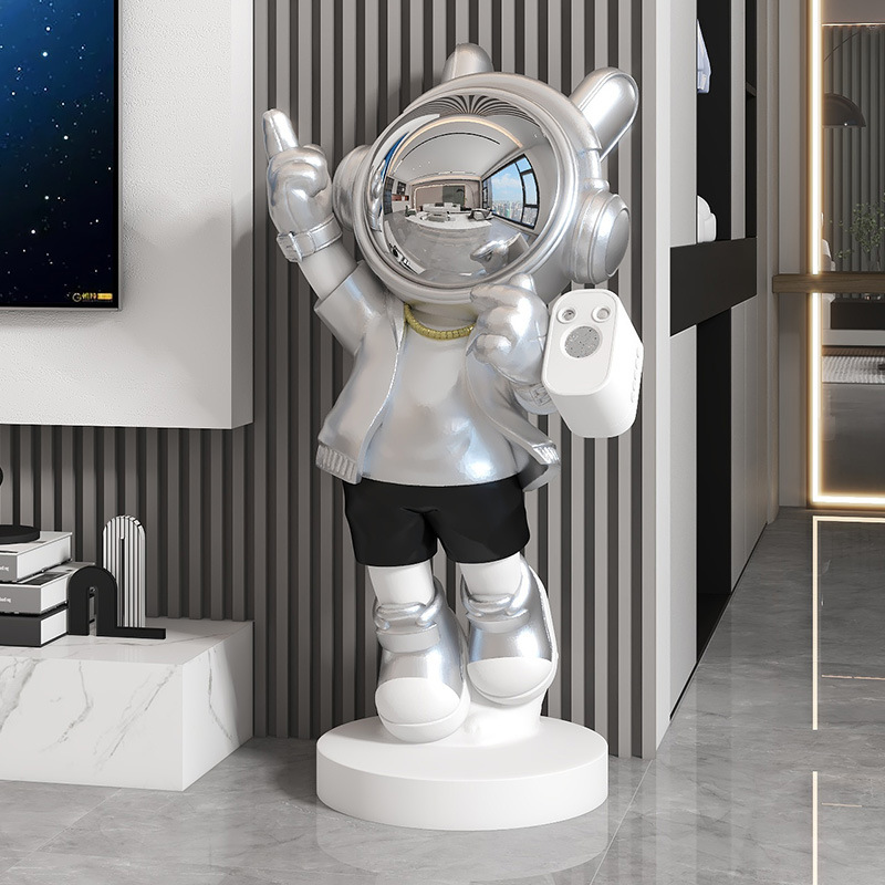 星空投影宇航员太空人沙发旁店铺迎宾客厅大型落地摆件电视柜轻奢