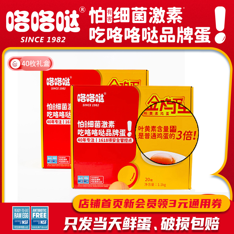 咯咯哒金鸡蛋高端40枚定制*2礼盒