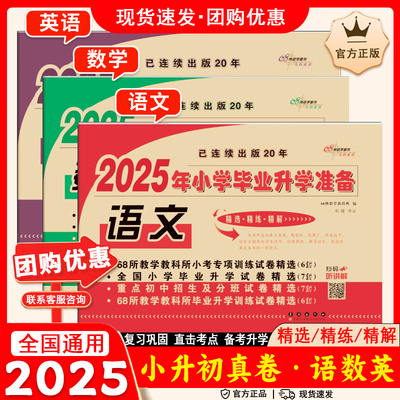 2025年小学毕业升学准备试卷语文数学英语小升初真题专项训练卷