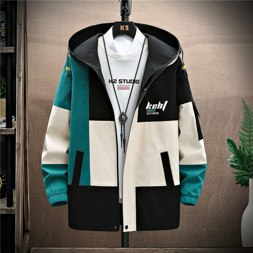 Демисезонная трендовая модная куртка с капюшоном, коллекция 2021, оверсайз