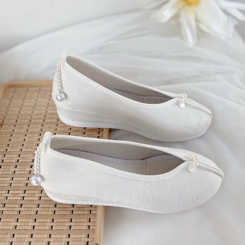 汉服白鞋古风平底学生2022新款