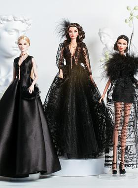 仙仙公主超模潮玩具娃娃礼盒套装黑色优雅系列女生礼物手办