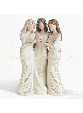 跨境新款姐妹友谊爱心摆