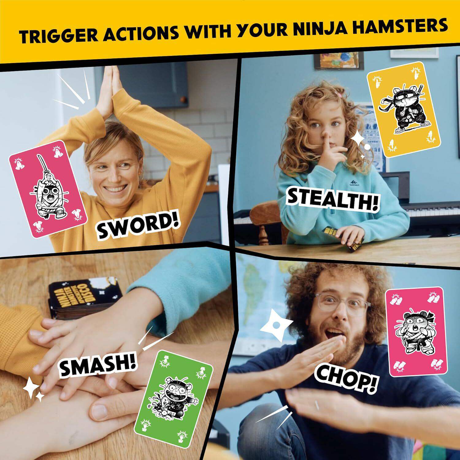 亚马逊跨境爆款Ninja Hamster Apocalypse Disco家庭娱乐桌游卡牌