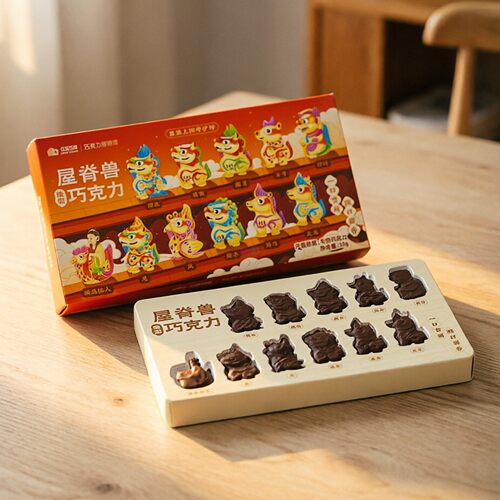 巧克巧蔻屋脊兽造型牛奶巧克力