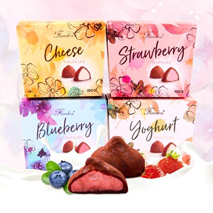 欧洲零食比利时原装进口Flanders多口味TRUFFLES松露形巧克力盒装