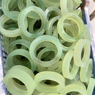 辽宁岫玉手镯冰料半成品 玉石手镯毛飘花坯 原石毛料籽料挂件手把