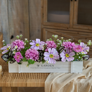 饰插花客厅花园摆件 仿真花排栅栏假花插花桌面遮挡绿植盆栽摆设装