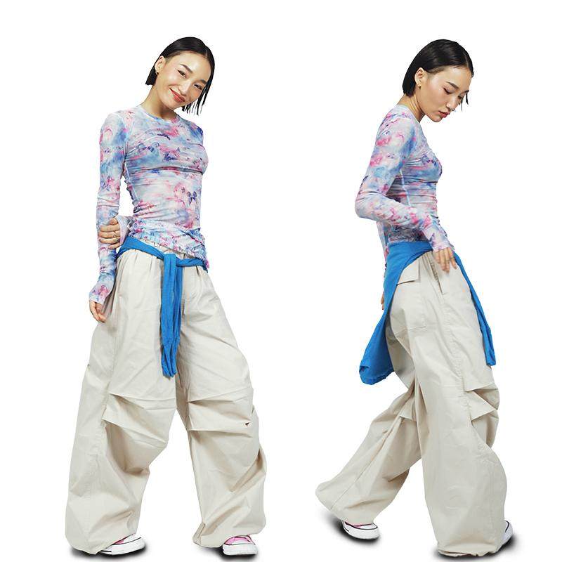 王润原创SOHANA2024 蝴蝶网纱辣妹内搭修身显瘦打底印花长袖T恤