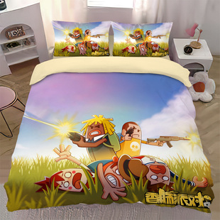 香肠派对纯棉四件套床单被罩枕套学生儿童卧室四件套