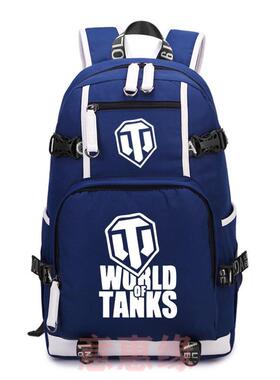 2024坦克世界书包World of Tanks 双肩包帆布男女学生电脑包旅行
