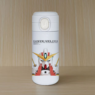 机动战士水杯高达变型金刚周边吸管保温杯男女学生不锈钢豌豆杯