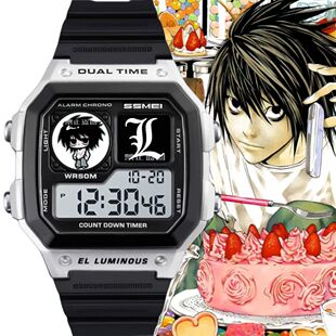 2025death note角色周边L学生创意夜光计时防水防摔电子手表