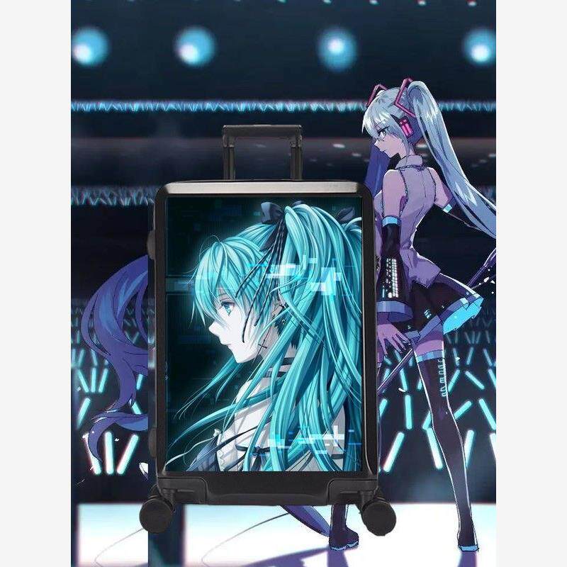 2024初音未来动漫二次元小型行李箱拉杆箱密码箱登机箱20寸登机旅