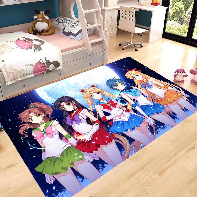 2024美少女战士周边二次元ins风少女心可爱床边客厅地毯卧室房间