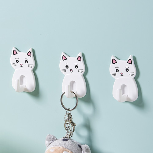 可爱猫咪粘钩强力粘胶挂钩