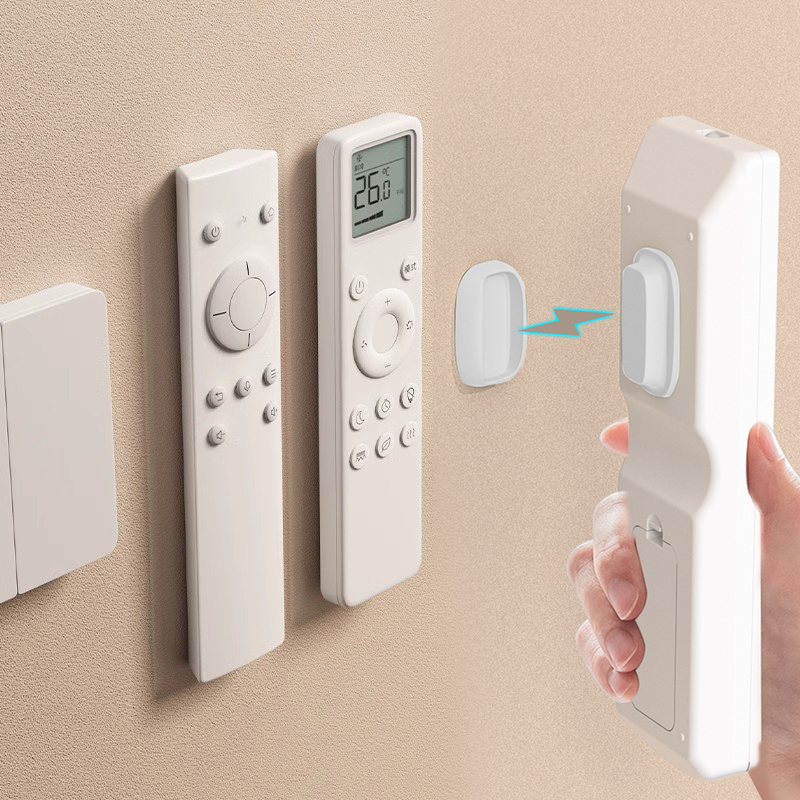 遥控器磁吸贴收纳上墙免打孔壁挂强力磁片插线板固定器子母扣挂钩