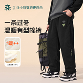 加厚棉裤 男孩运动裤 子大童保暖裤 冬款 三层夹棉 奕时代胖男童裤