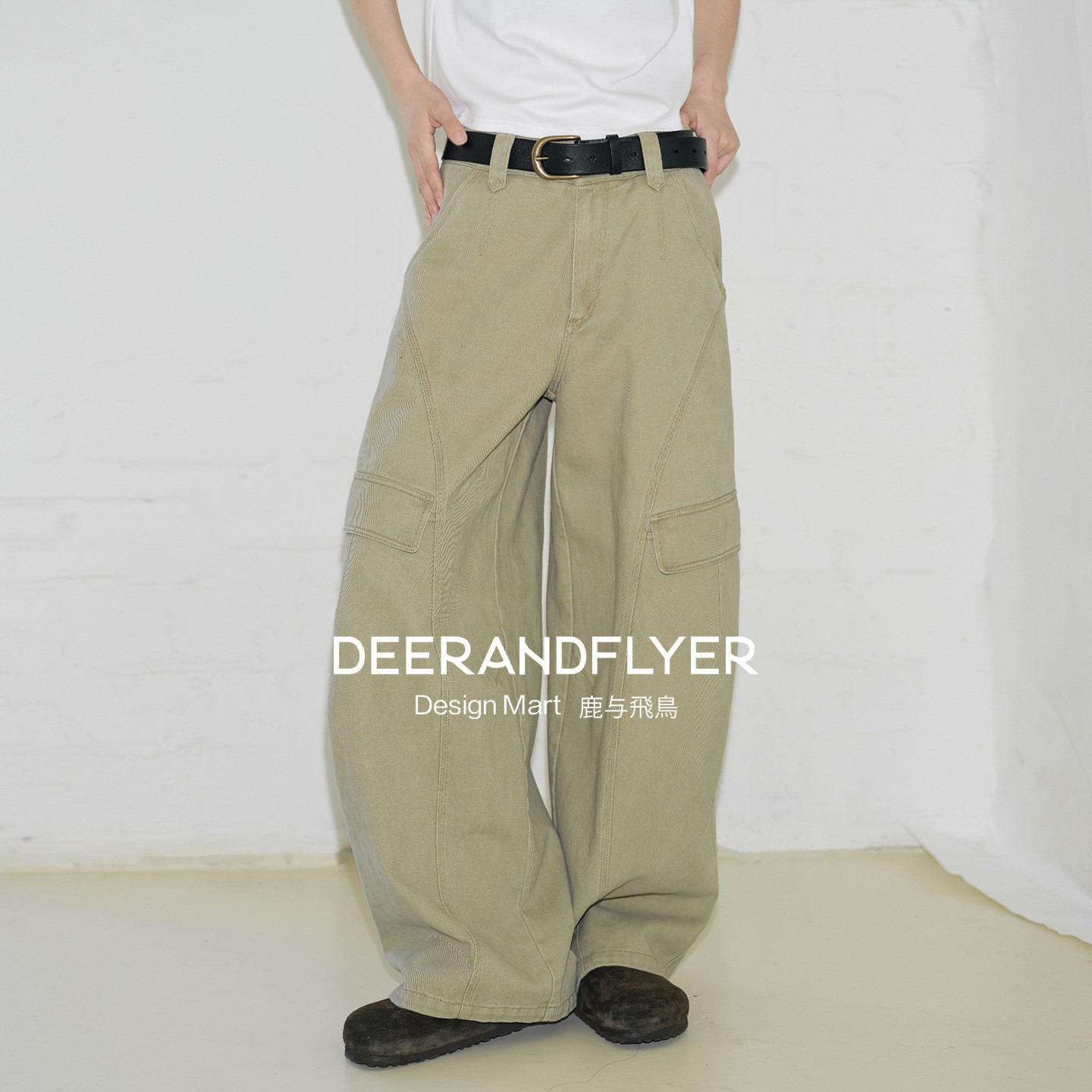 斜纹精梳棉水洗做旧口袋工装裤