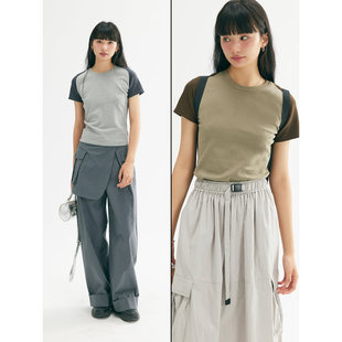 T恤5995 修身 5996 四色双版 鹿与飞鸟2024＜Clean系列＞奶油T