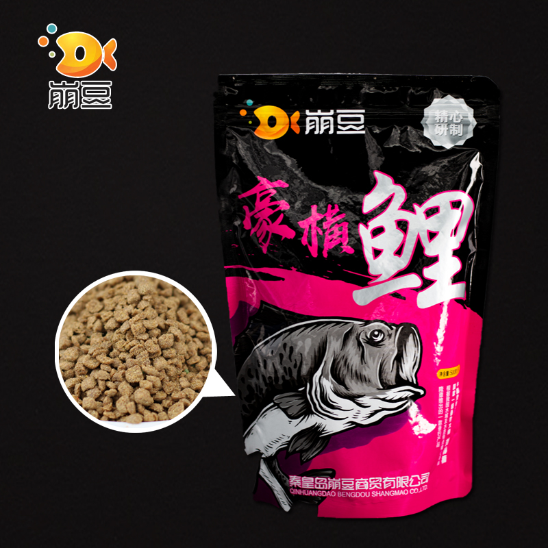 崩豆精品 豪横鲤 500克 鲤鱼饵料 黑坑散炮聚鱼打窝诱鱼搓饵