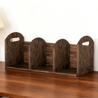 【全实木无贴皮】实木桌面书架