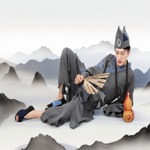 古装汉服济公演出服全套叫花子乞丐要饭破衣服丐帮恶搞笑搞怪服装