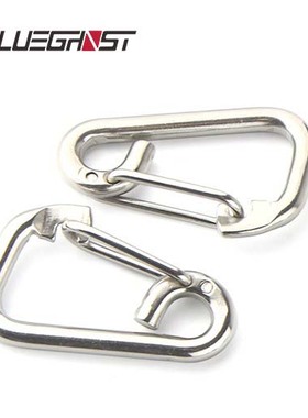 Blueghost 6cm平头简易弹簧钩 潜水流钩装备配件 316不锈钢快卸扣