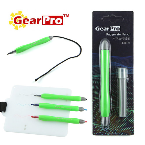 GearPro 技潜写字板旋转笔 水下写字本铅笔可替换芯伸缩旋转笔