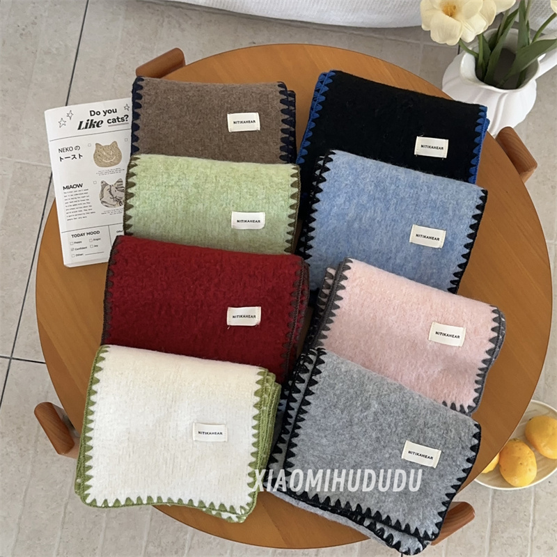 儿童针织围巾秋冬韩系氛围感