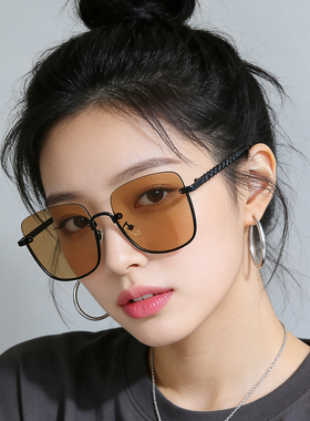 脸部显瘦方框墨镜出片防紫外线