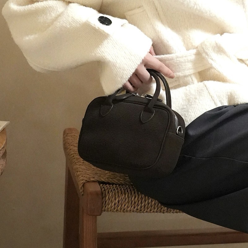 复古小众波士顿手提包小方包时尚