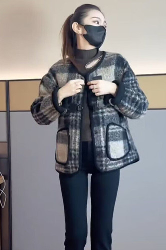 羊羔毛外套女加厚冬季2023