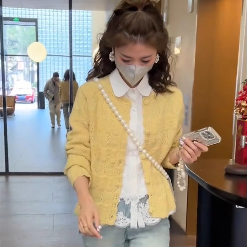 针织开衫女上衣春季2025新款韩系