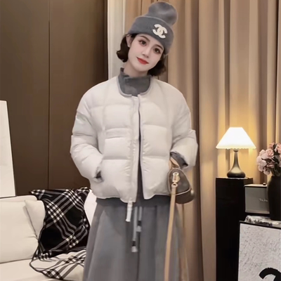 白鸭绒羽绒服女短款冬季2025新款