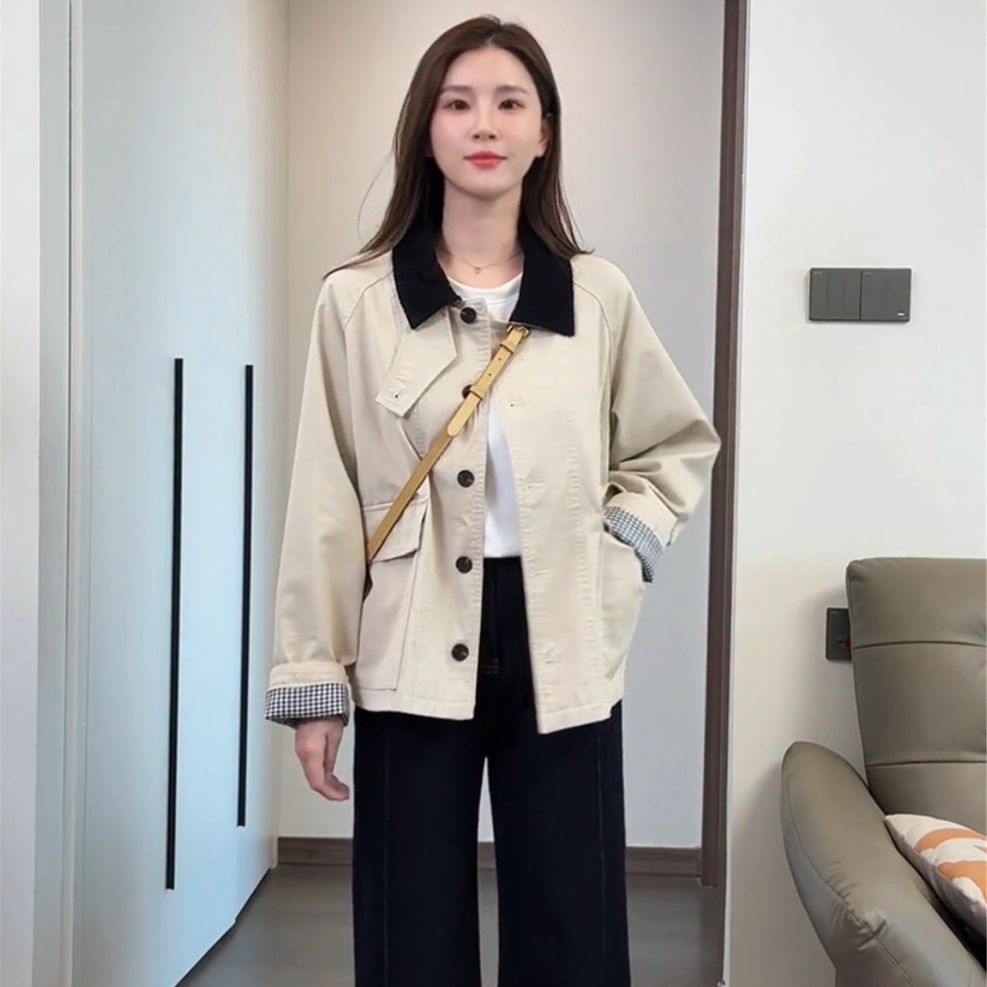 风衣外套女短款秋季2025新款