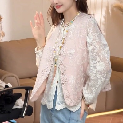 新中式国风马甲女短款刺绣春季