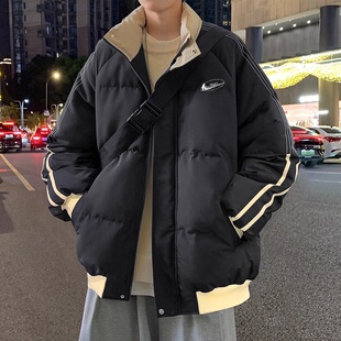 耐克顿羽绒棉衣男款冬款休闲潮流连帽棉服加厚保暖立领防风外套潮