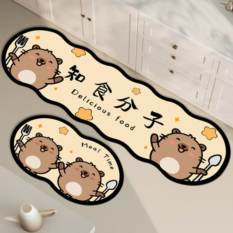 软硅藻泥厨房吸水地垫厨房脚垫