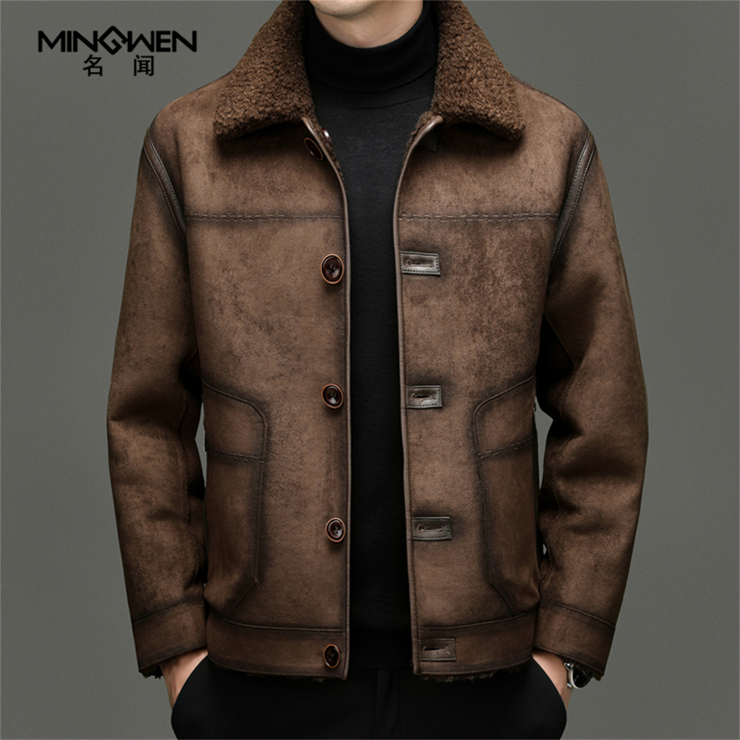 含羊毛颗粒绒双面穿仿皮毛一体