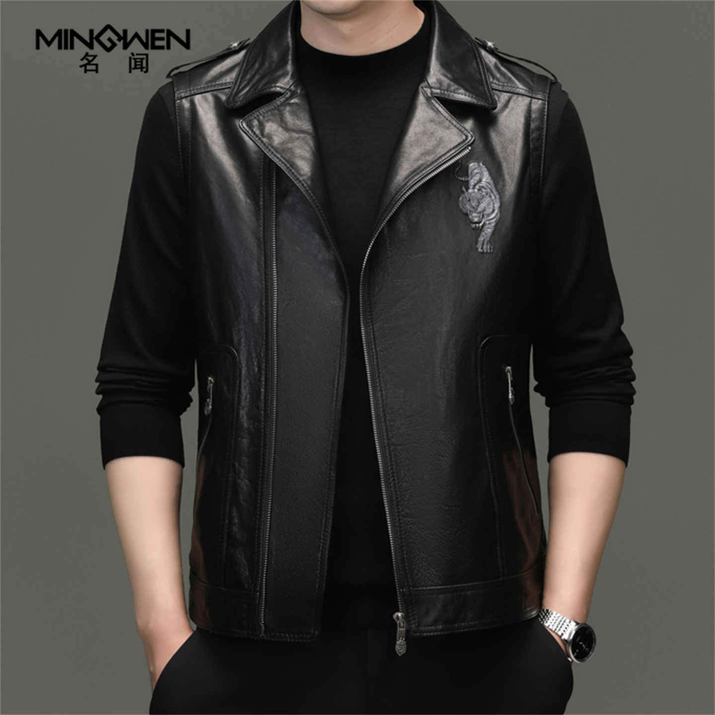 西装领真皮马甲男短款高级感痞帅机车风油蜡头层牛皮背心坎肩外套,男装,常规马甲,淘宝优惠券,粉丝福利购,淘宝优惠卷