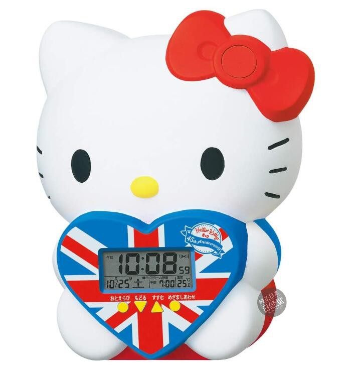 日本代购hello kitty闹钟数字45周年纪念款jf801