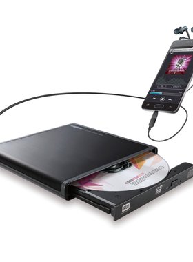 Logitec LDR-PMJ8U2R 便携移动光驱音乐CD刻录机PC安卓 日本代购