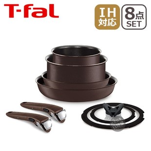 日本特福 T-fal法国制Tefal红点不粘锅可拆手柄平底煎炒组合套锅