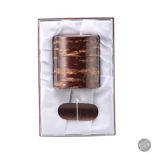 日本制 樱皮细工樱花树皮茶叶罐手工茶桶茶具礼盒附茶匙 出差旅游